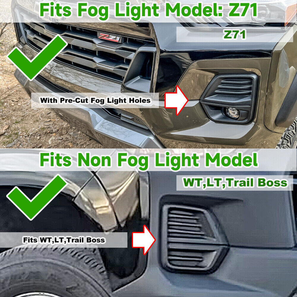 Daytime Running Lights LED Fog w/Turn Signal Lamps for Chevy Colorado 2023-2024