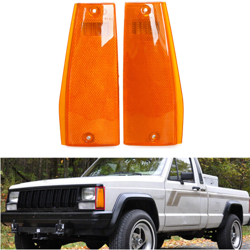 2PCS for Jeep Cherokee Wagoneer Comanche Pickup Truck LH+RH Corner Parking Light