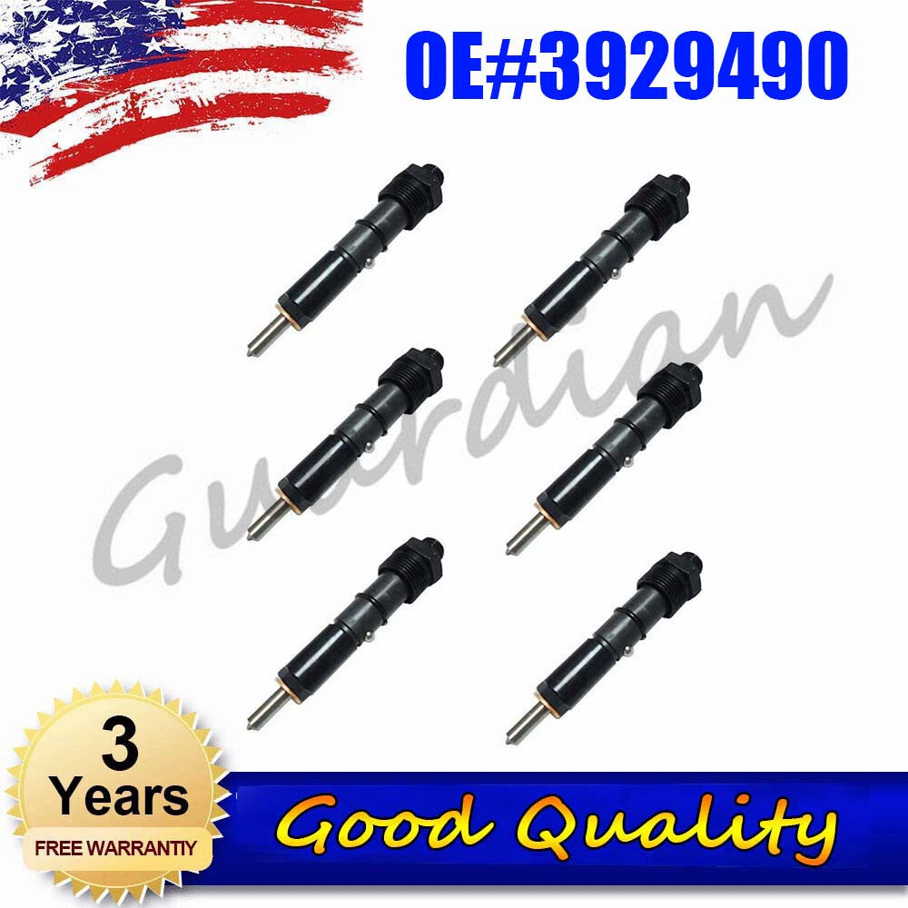 6PCS Fuel Injector 3929490 3802677 3930192 3929492 New For 6BT 5.9L