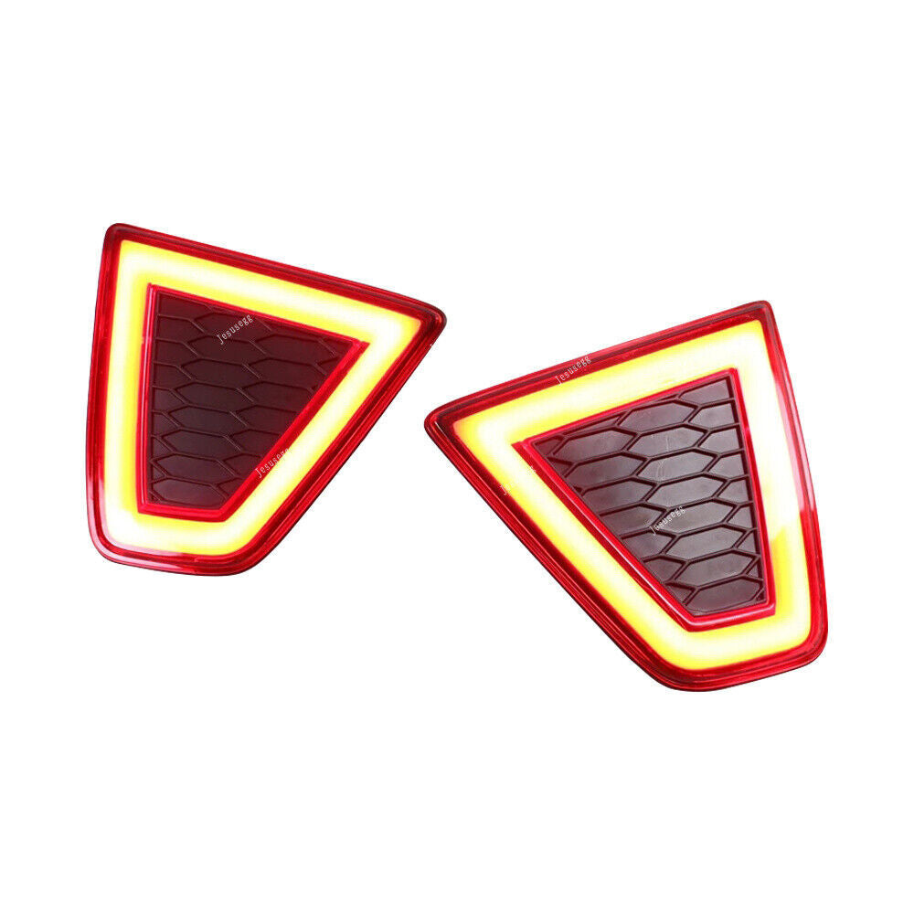 Pair Rear Bumper Reflector Light LED Brake Lamp Fit for Honda Jazz/Fit 2014-2015