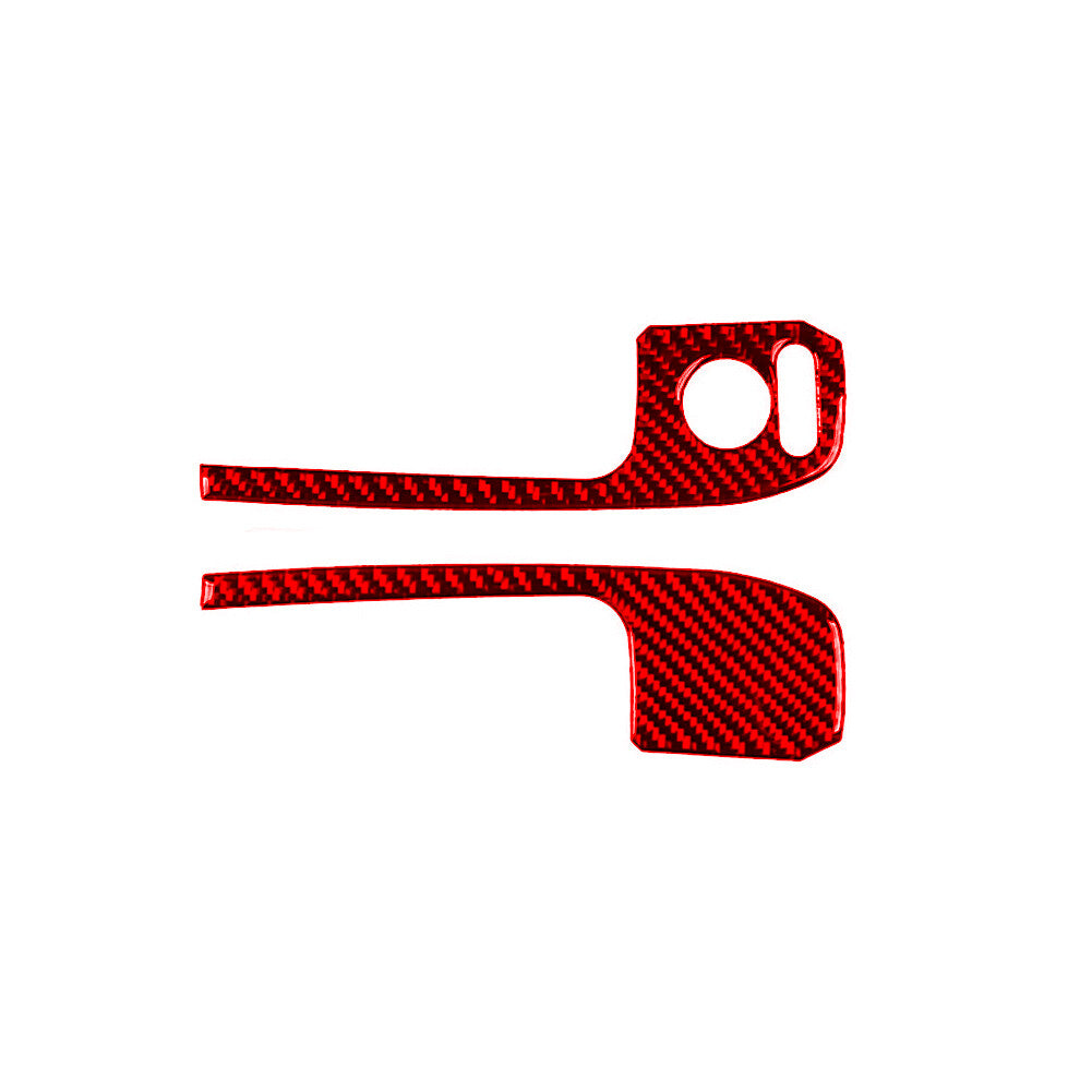 Red Front Door Handle Panel Cover Sticker Carbon Fiber for ACURA TL 2009-2014