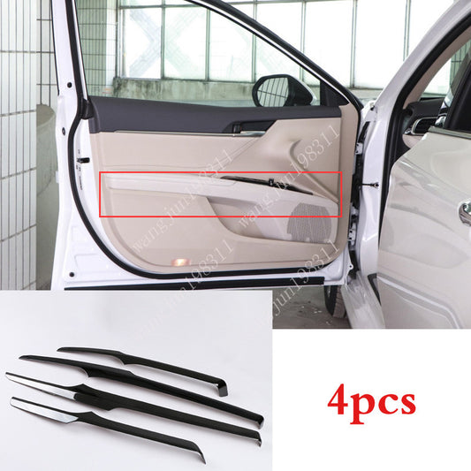 for Toyota for Camry 2018-23 Black steel Inner Door Handle Armrest Stripe Cover trim