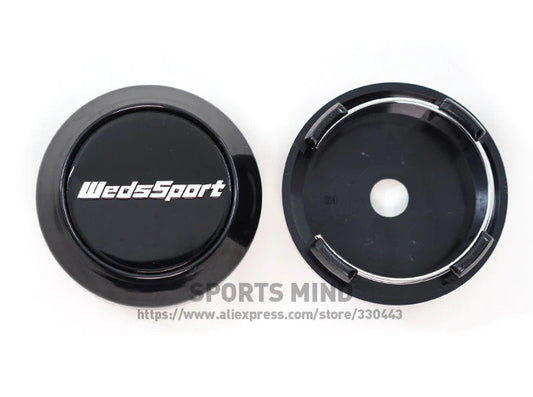 4x64mm Weds Sport Black Badge Wheel Center Cover Hub Cover Rim Cover TE37