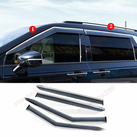 for Kia Carnival 2022-2024 Car Window Visor Vent Sun Shade Rain Guard Door Visor