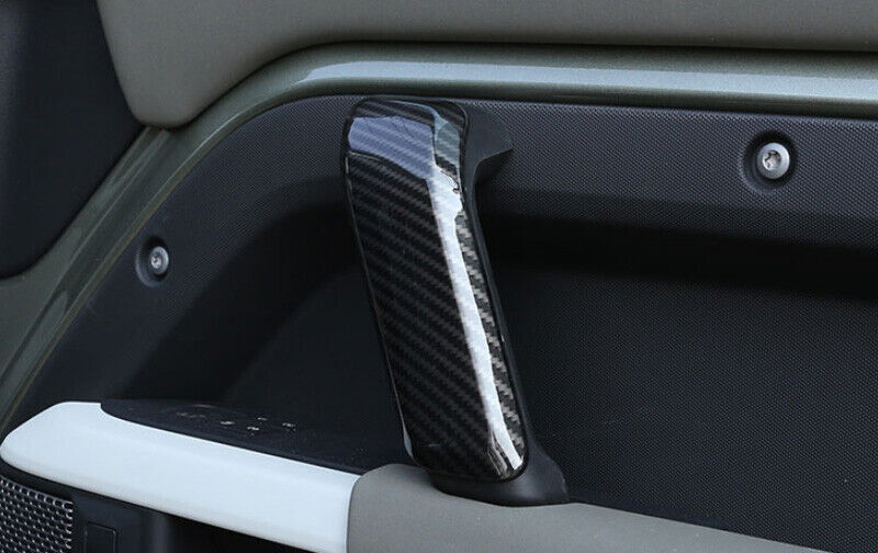 Interior Door Handle Strip Trim 3pcs for Defender 110 2020-2022 GL Carbon Fiber