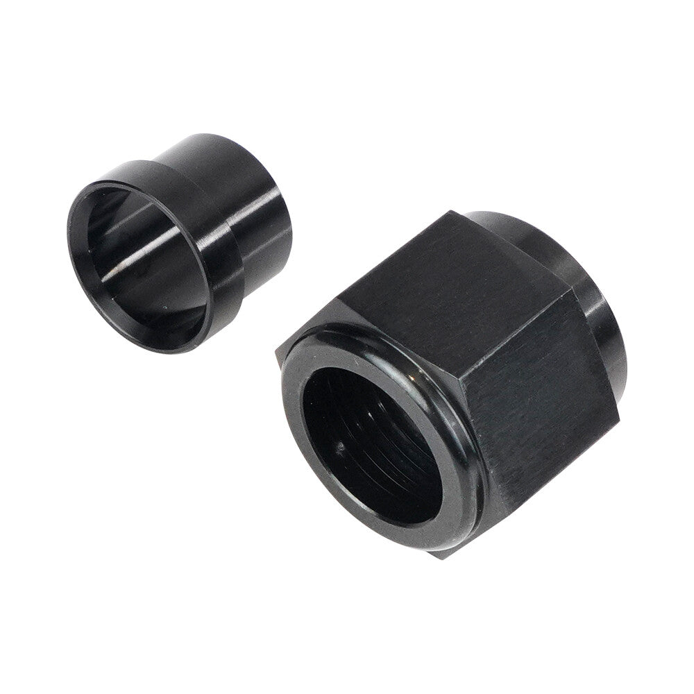 10AN Hard Wire Conduit Nut and Sleeve Fitting Adapter for 5/8 inch Hard Wire Aluminum Black