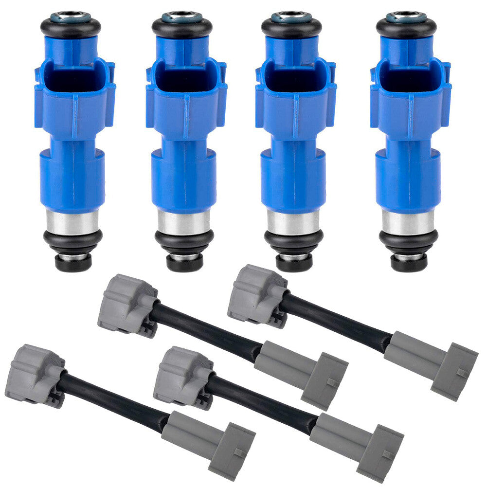 4Pcs 410cc Fuel Injectors W/Adapters for Honda for Civic for Acura for RDX 16450-RWC-A01