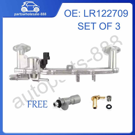 Set of 3pcs Update Aluminum Heater Manifold Pipe for Land Rover for Jaguar 5.0L V8