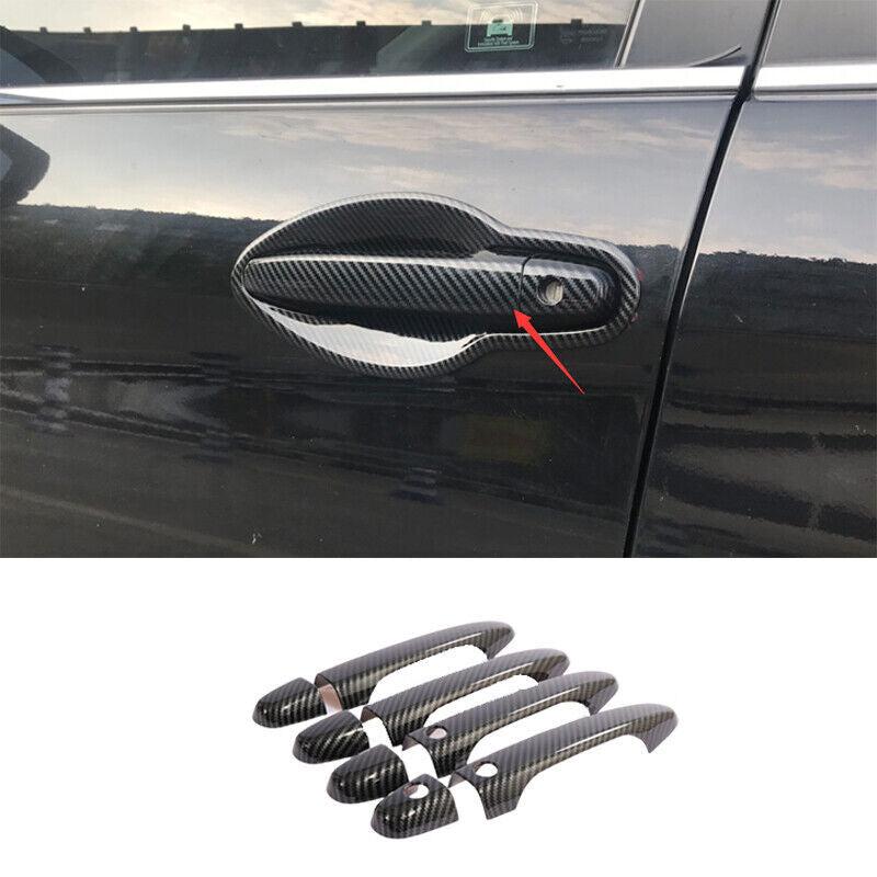 for Honda CR-V CRV 2012-2016 Side for Smart Door Handle Cover Trims ABS Carbon Fiber
