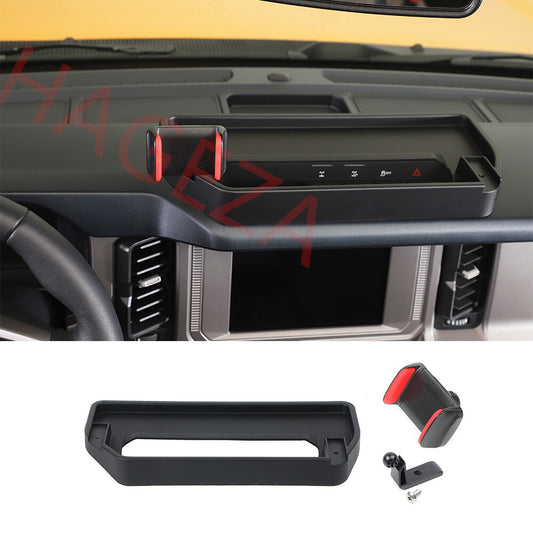 Black ABS Car Mount Mobile Phone Holder Cell Stand Kit for Ford Bronco 2021-2025