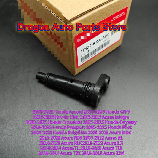 Original Equipment Manufacturer (OEM) PCV Valve 17130-RCA-A02 is suitable for Honda Accord, for Civic , CR-V, Pilot, for Acura MDX, and for RDX .