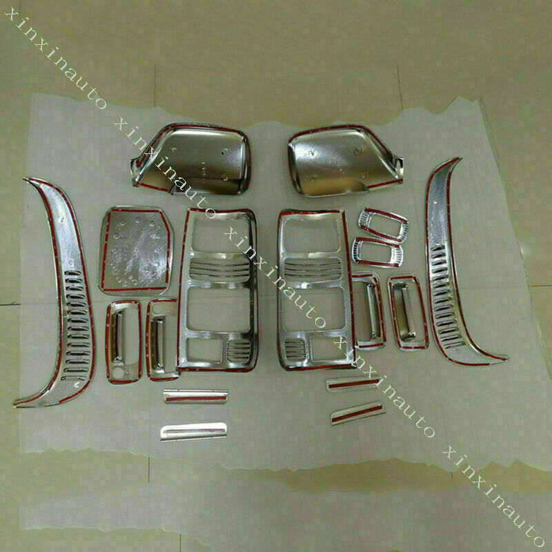 for Land Cruiser LC80 FJ80 1991-1997 Exterior Chrome Full Kit Cover Trim Garnish