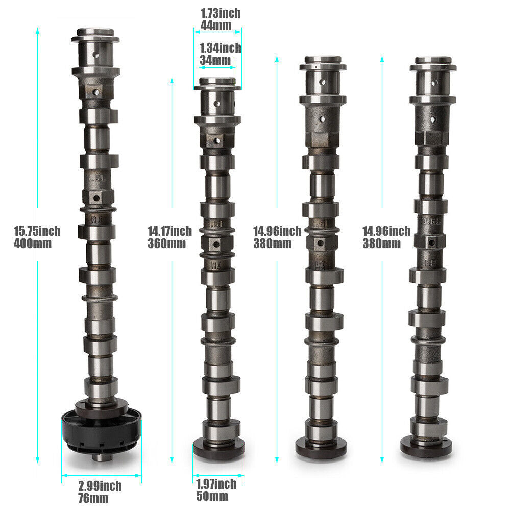 4Pcs Engine Camshafts for Jeep for Dodge for Chrysler for Ram 3.6L Set 2011-2018 5184377AG