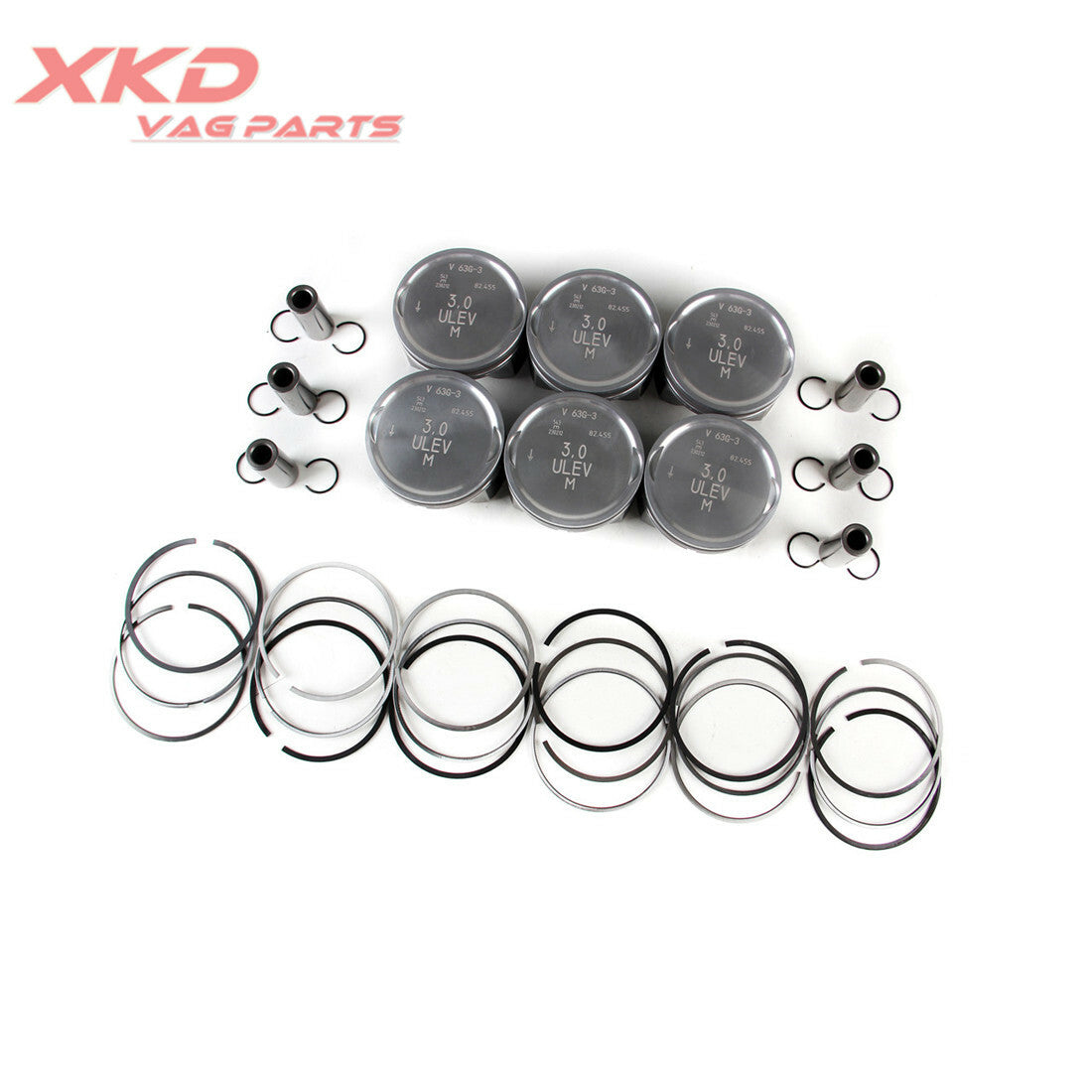 V6 3.0L Piston Ring Kit ¦µ 20mm Fits for Audi A4 A6 for A8 06C107065M AVK BGN BBJ