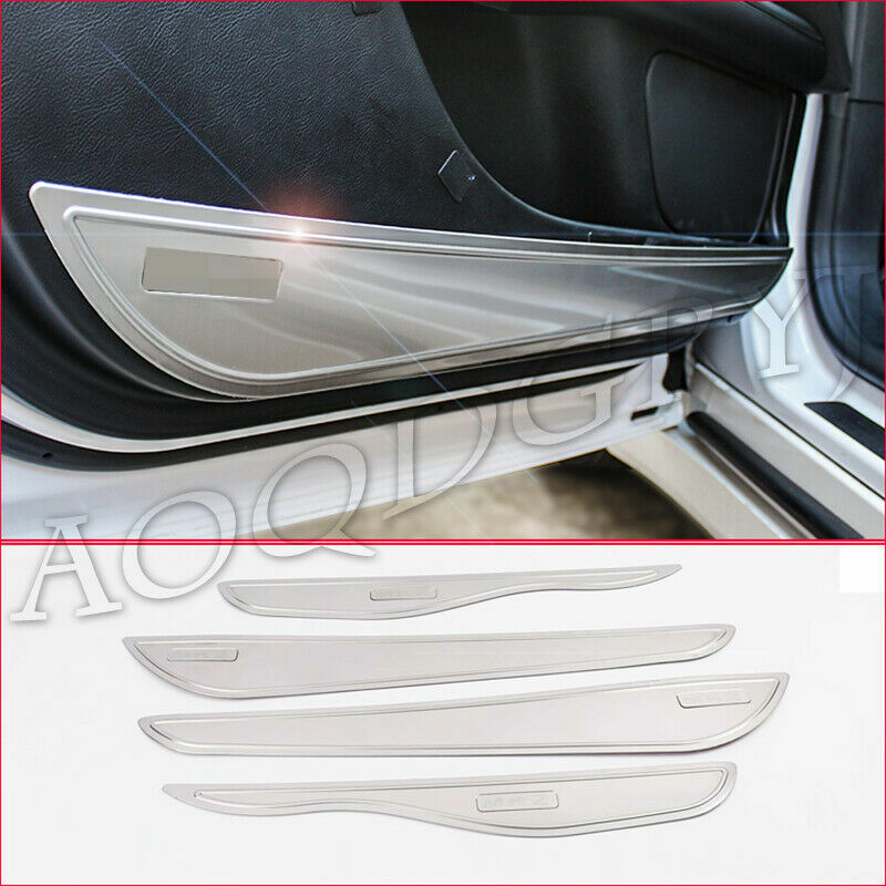 for Lincoln MKZ 2017-2020 Silver Side Door Guard Anti-Kick Pad Panel Cover Trims
