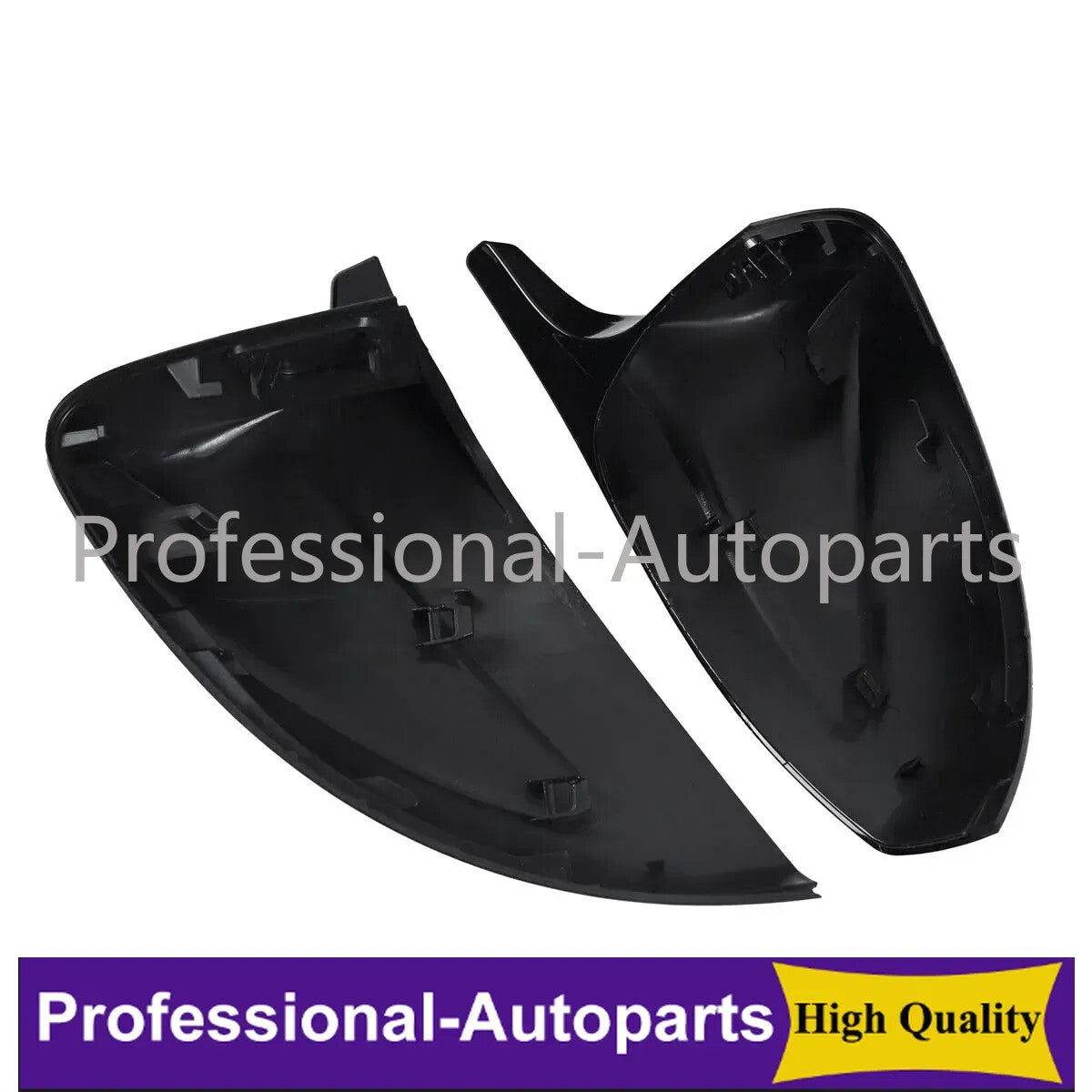 1Pair Black Glossy Rear View Mirror Cover Caps for Audi A3 S3 RS3 2014-2020