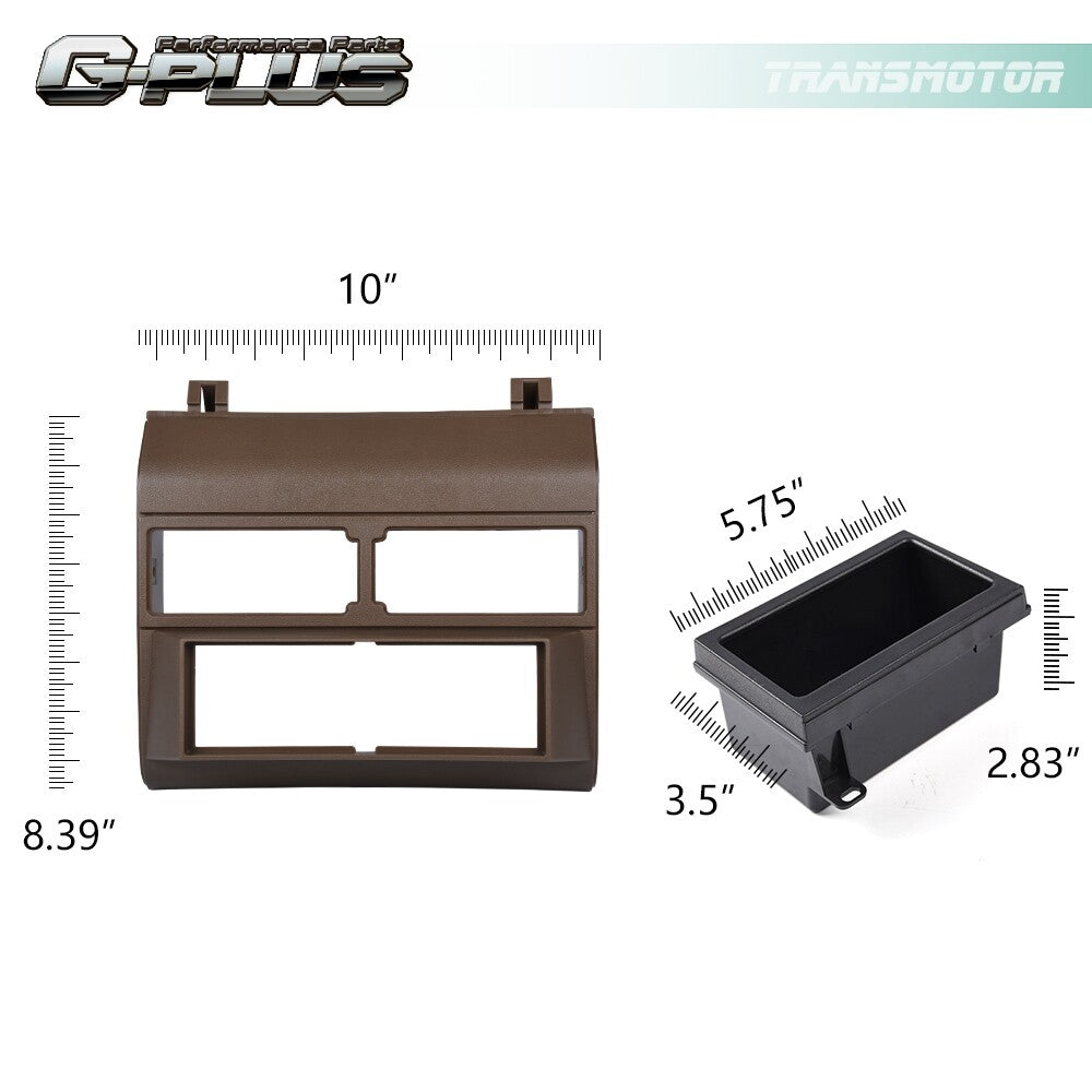 Brown Radio Dash Pocket Border Kit Mounted Trim Suitable for 1988-1994 for Chevrolet for GMC Trucks