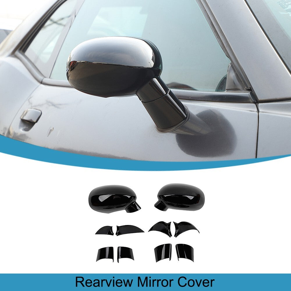 10PCS Rearview Mirror Shell Cover Trim for Dodge for Challenger 2009+ Mirror Caps
