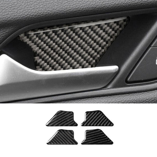 Fit for Audi A3 S3 14-20 Real Carbon Fiber Inner Door Bowl Sticker Cover Trim 4P