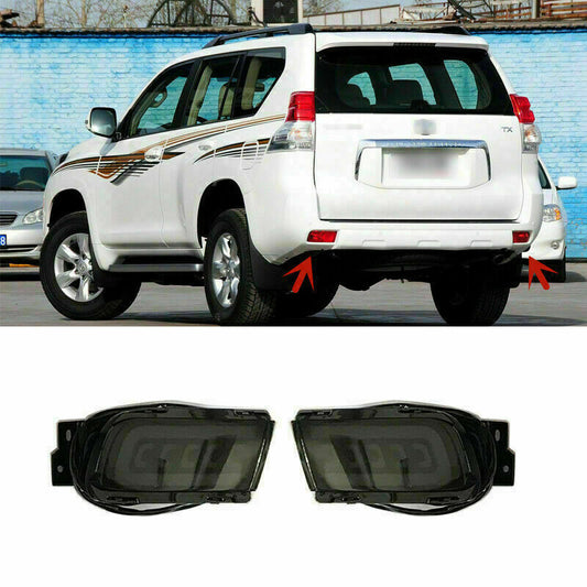for Toyota Prado 2010-2021 Black Rear Bumper Tail Brake LED Light Reflector Lamp