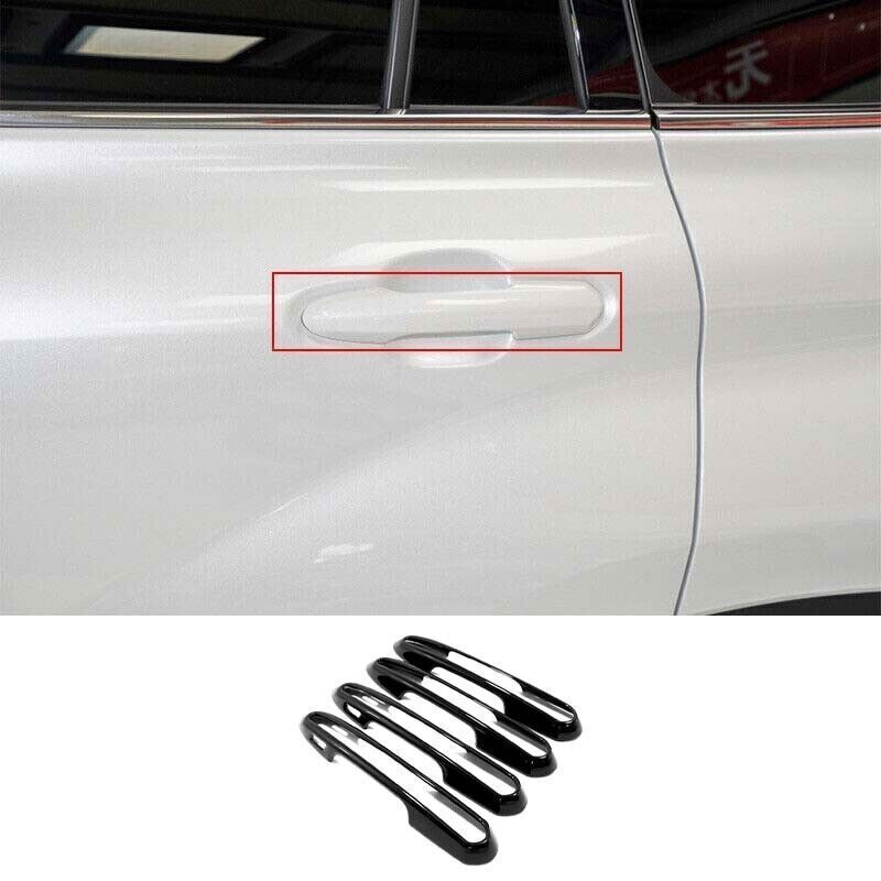 for Toyota Highlander 20-2024 Cover Trim Door Handle Side for Smart ABS Bright Black