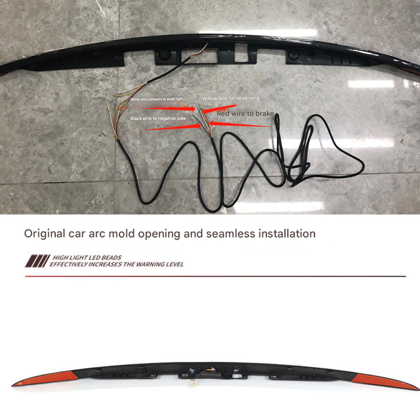 Black Rear Door LED Trunk Tail Light Lamp Replace for Tesla for Model S 2015-2023