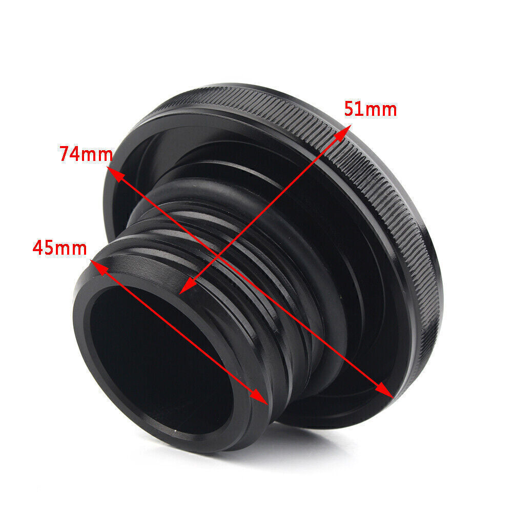 Gas Cap Fuel Tank Right-hand Thread Smooth Fit for Harley Sportster Dyna Softail Blk