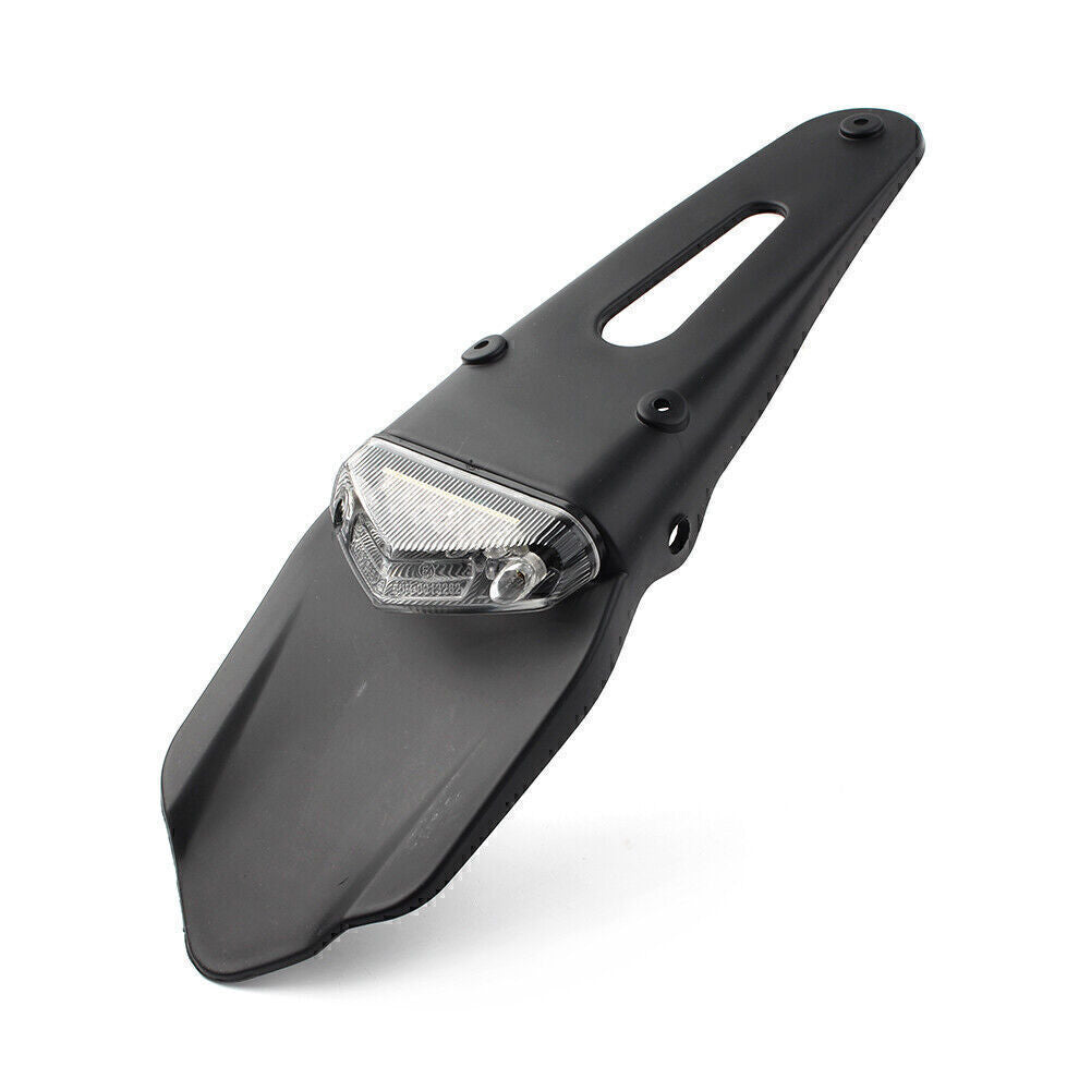 Universal Motorcycle Clear Lens Rear Tail Light Dirt Bike Fender LED Off-Road