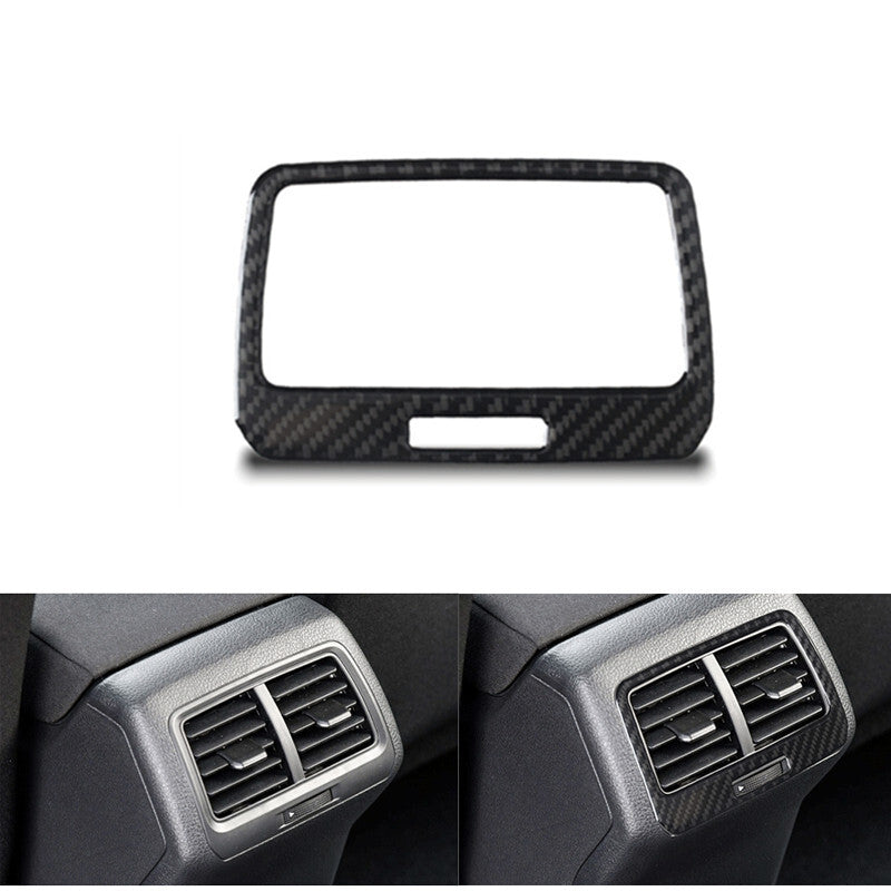 for VW for Golf MK7 2013-2019 Carbon Fiber Car Rear Air Condition Vent Cover Trim