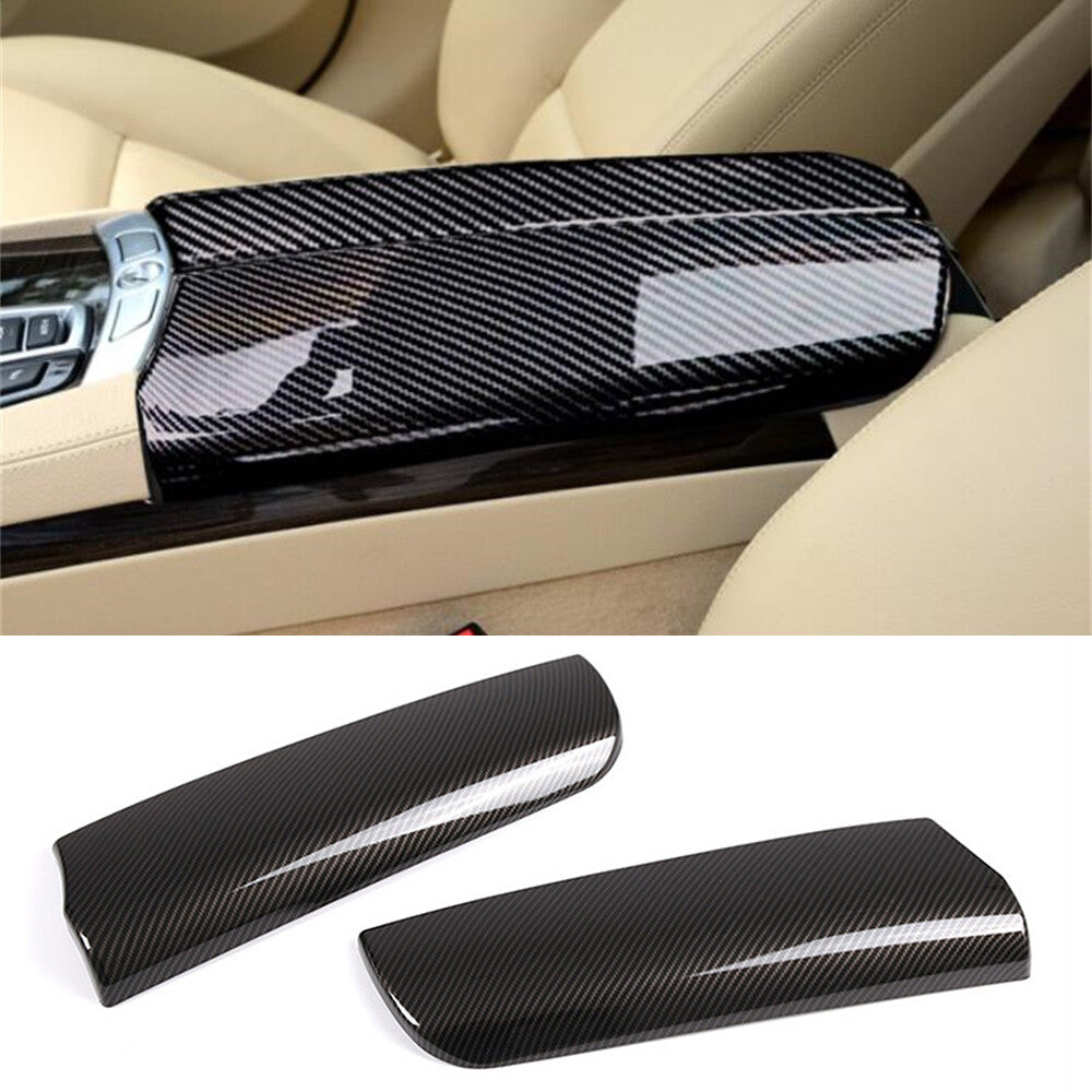 Carbon ABS Center Console Armrest Box Panel Cover for BMW 7 Series F01 2009-2014
