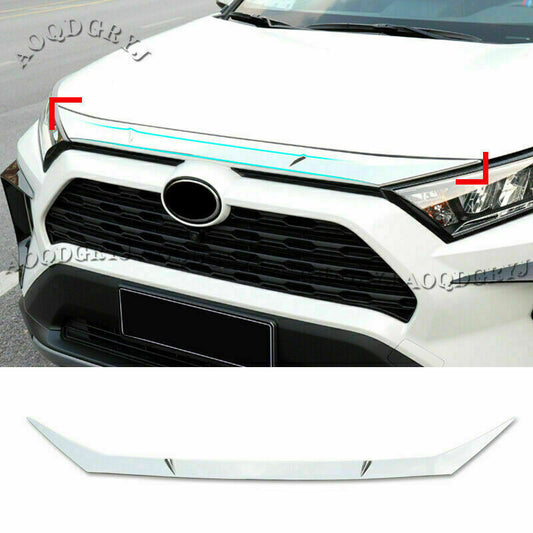 for TOYOTA RAV4 2019-2023 Chrome Front Grill Grille Engine Hood Protector Cover