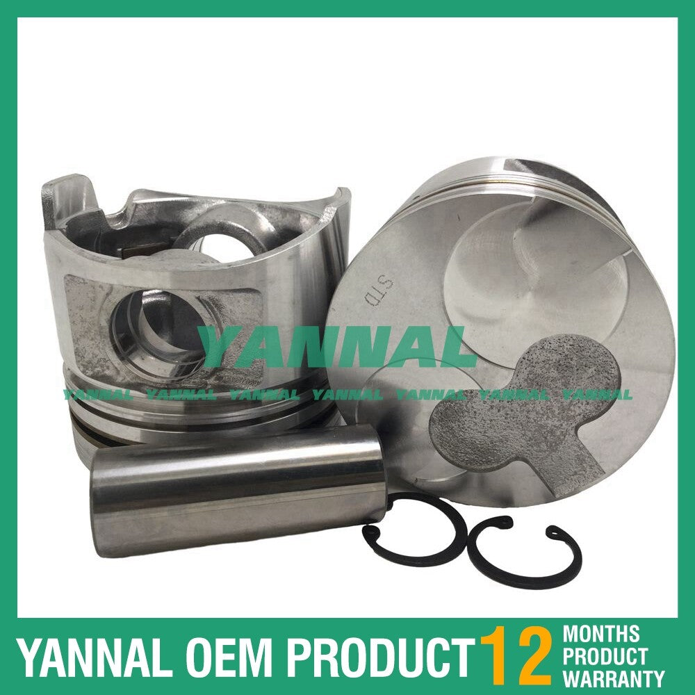 4x 4FB1 Piston Kit STD for Isuzu Diesel Engines