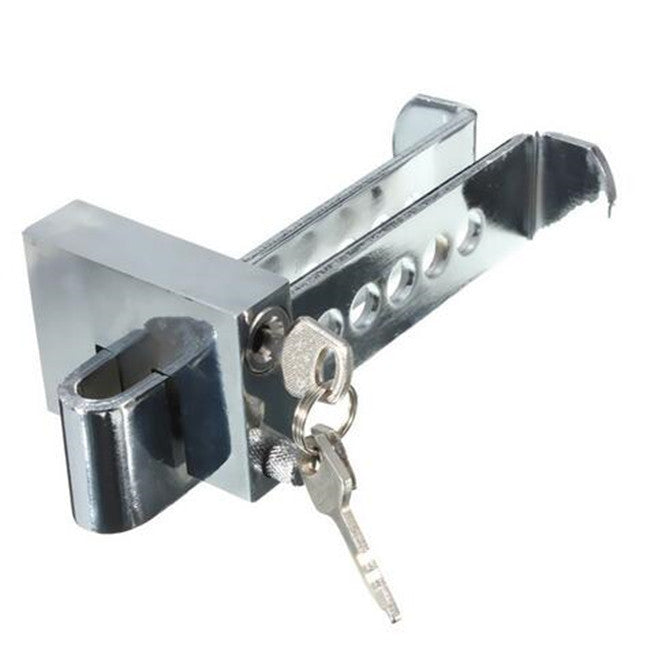 Car Stainless Steel Clutch Anti-Theft Security Brake Lever Throttle 8 Hole Lock