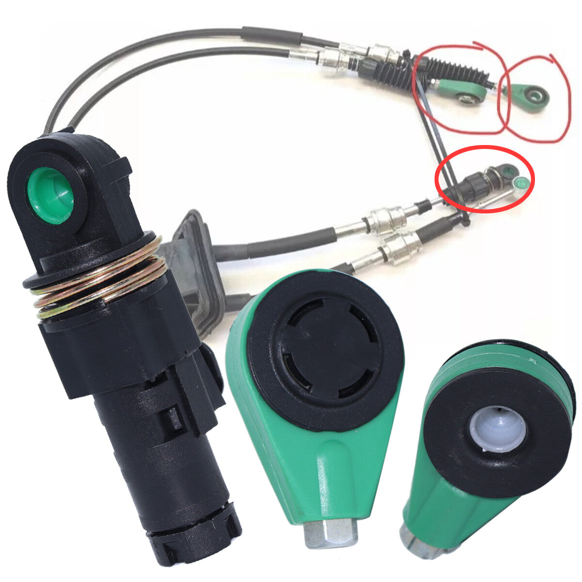 3Pcs Gear Linkage Control Cable Both End Repair Kit For Bipper Nemo Fiorino Qubo