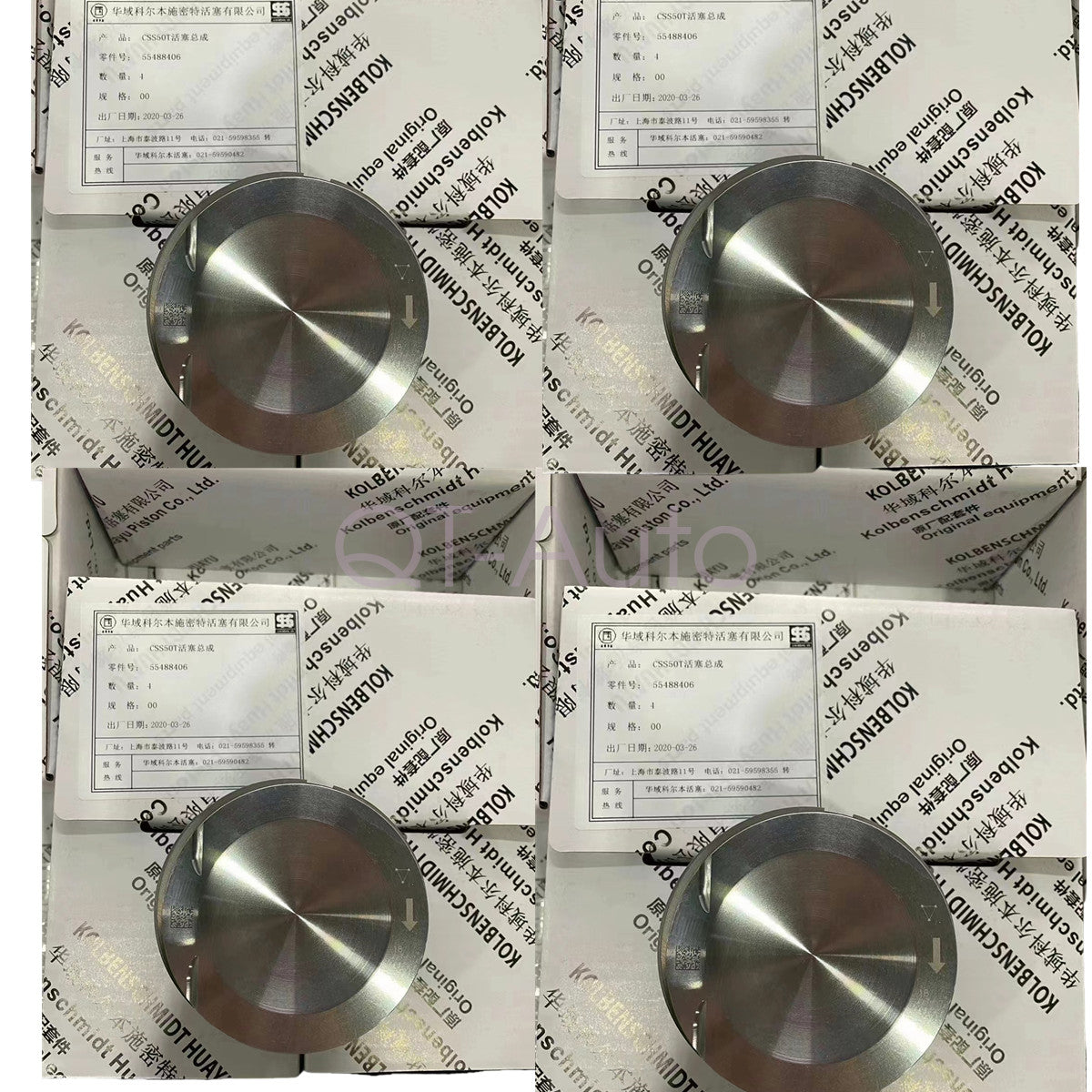 55488406 4 Piston and Ring Kit for 2019-2021 2.0T for Cadillac XT4 XT5 XT6