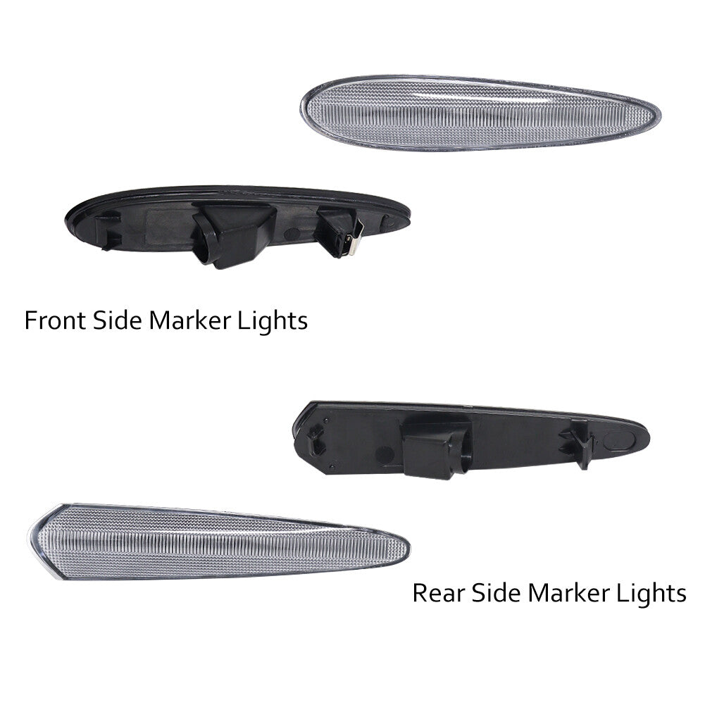 4-Piece Clear FR Bumper Side Marker Light Housing Kit for 00-03 for Nissan Maxima