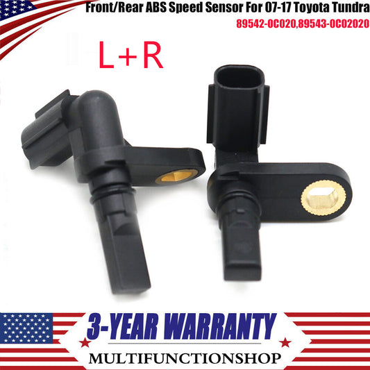 2Pcs New Front/Rear Left Right ABS Wheel Speed Sensors 07-17 for Toyota Tundra
