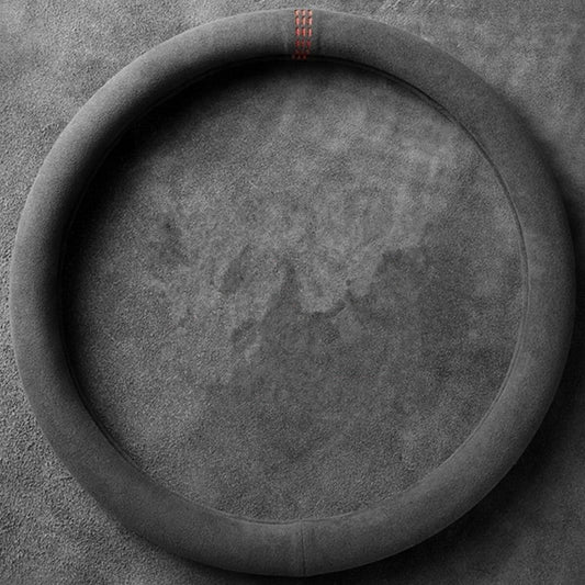 Suede Car Steering Wheel Cover For 38cm/15in Breathable Sweat Absorbing Currency