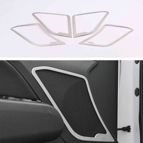 for Hyundai for Elantra 2017-2020 Matte Silver Inner Door Speaker Frame Cover Trims