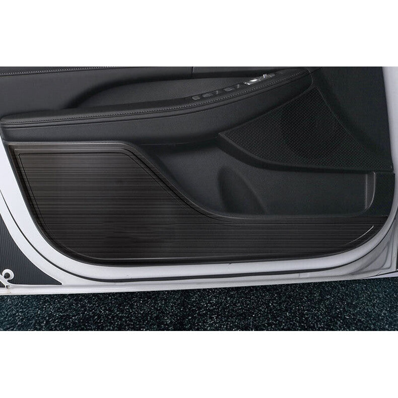 for Hyundai Sonata 2020-2023 Black Steel Inner Door Anti-Kick Panel Cover Trim