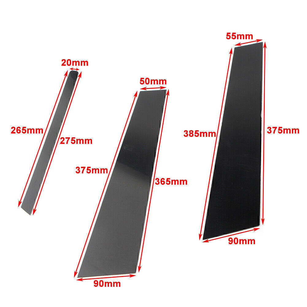 T¨¹r Trim S?ule Beitr?ge Abdeckung Schwarz gl?nzend 6PCs F¨¹r for KIA Optima 2011-2015
