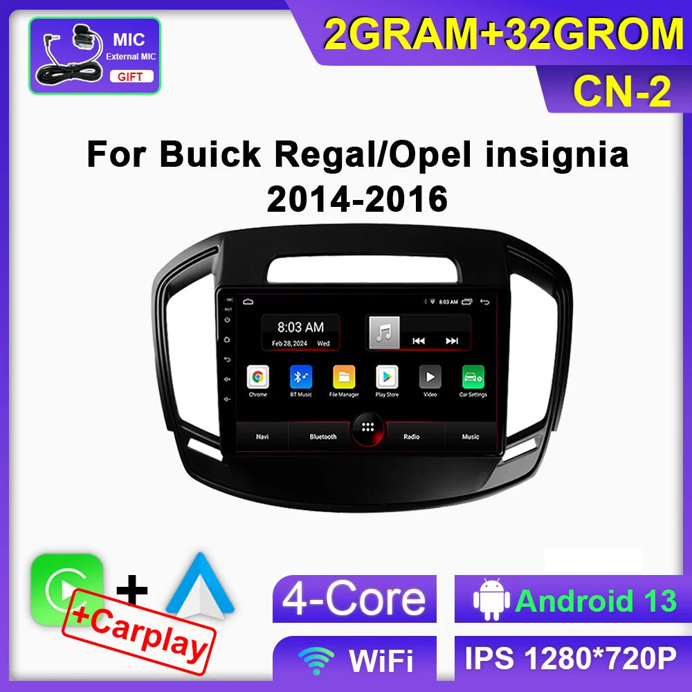 Android CarPlay Car Radio for Buick Regal for Opel Insignia 2014-2016 GPS Player