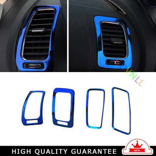 LR Middle Air Outlet Vent Cover Trim Fit for Kia K3 Forte 2014-18 Blue Titanium