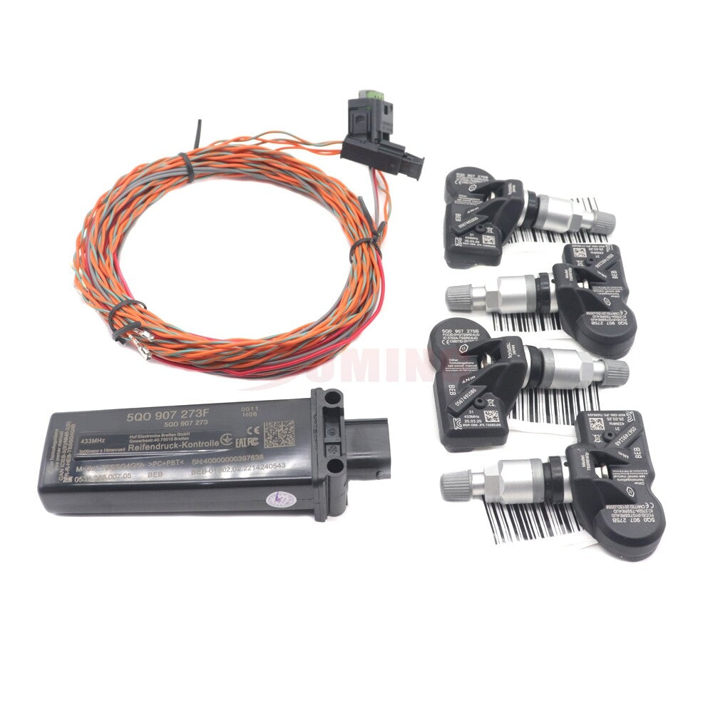 New Set TPMS Tyre Pressure 5Q0907273B 5Q0907275B Use for Audi A3 for Golf 7 for Tiguan