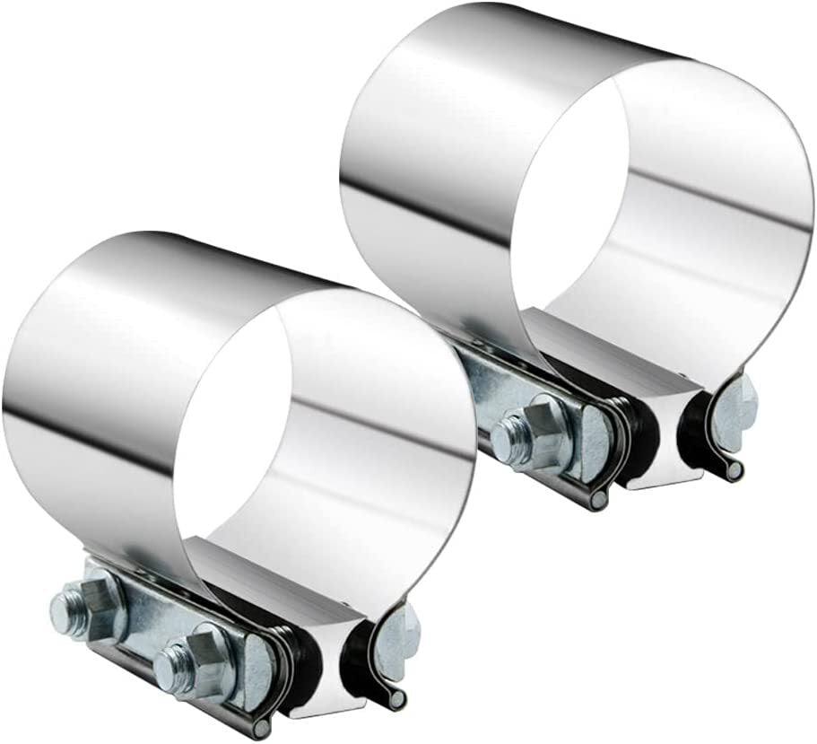 2.5-inch exhaust coupling with jacket, exhaust muffler pipe clamp