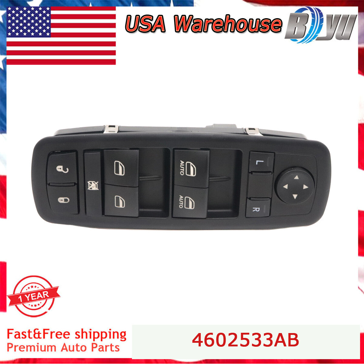 For 2011-2012 for Dodge for Ram 1500 2500 3500 Master Control Window Switch Driver Side