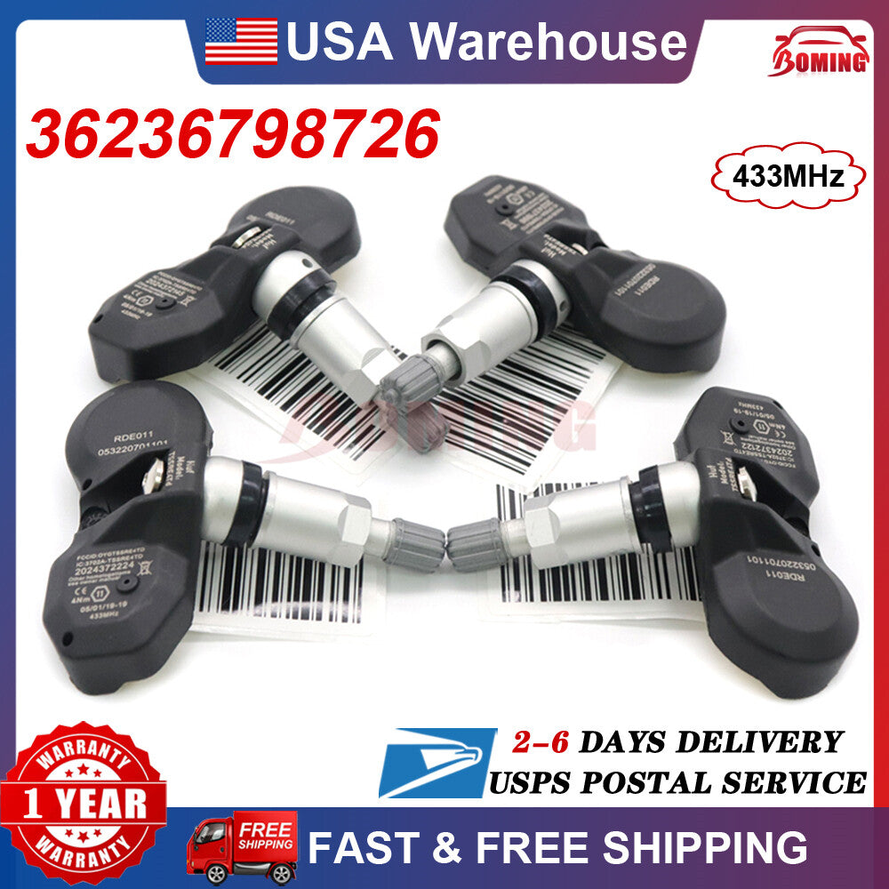 4x 36236781847 NEW TPMS Tire Pressure Sensor for BMW for Mini Cooper for Rolls-Royce