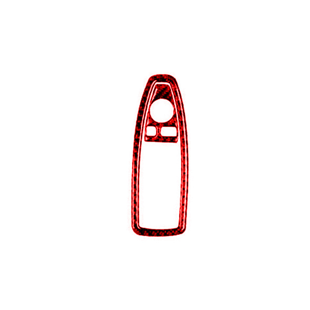 6x Red Carbon Fiber Interior Window Control Cover Trim for BMW X1 F48 2016-2018