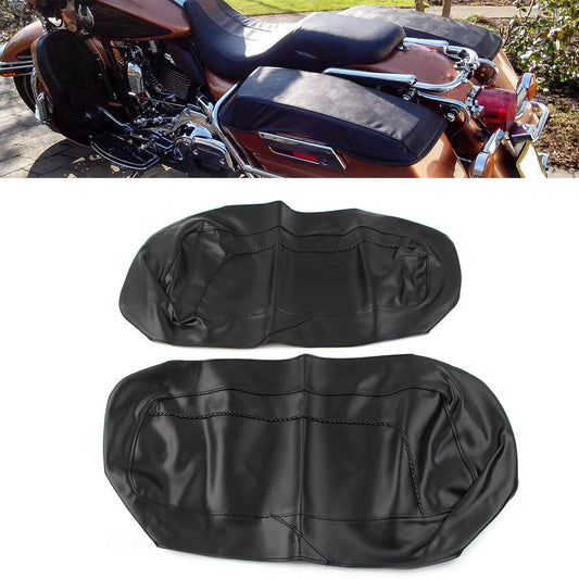 PU Waterproof Saddlebag Speaker Lid Cover for Harley Road Street Electra Glide
