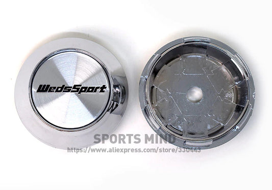 4-piece set of 68mm Weds Sport wheel covers, rim covers, wheel center covers, badges, logos, chrome plating, TE37